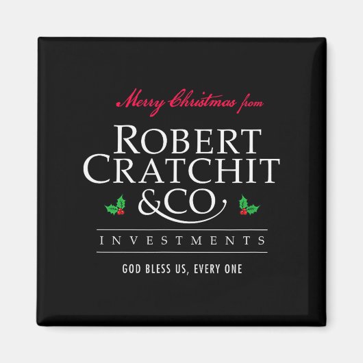 Weihnachtslied Robert Bob Cratchit Ebenezer Scroo Magnet (Vorne)