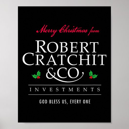 Weihnachtslied Robert Bob Cratchit Ebenezer Scroo Poster (Vorne)
