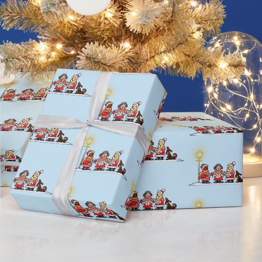 Weihnachtslied Sängerchor Geschenkpapier (Feiertage)