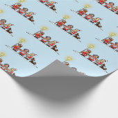Weihnachtslied Sängerchor Geschenkpapier (Ecke)