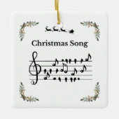 Weihnachtslied Santa Keramik Ornament (Vorderseite)