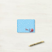 Weihnachtslied Santa mit Rudolf Post-it Klebezettel (Auf Schreibtisch)