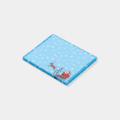 Weihnachtslied Santa mit Rudolf Post-it Klebezettel (angewinkelt)