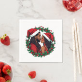 Weihnachtslied - Schwarze Liebe Serviette (Beispiel)