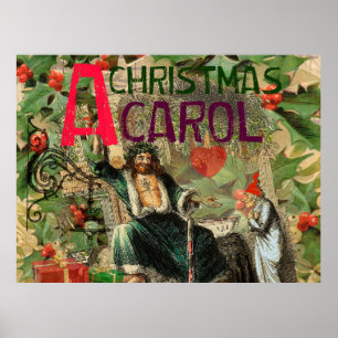 Weihnachtslied Scrooge Holiday Art Print Poster