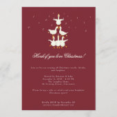 Weihnachtslied Singen Gänse Einladung (Vorderseite)