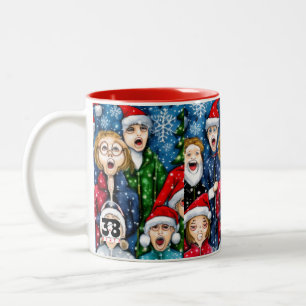 Weihnachtslied Singen Zweifarbige Tasse