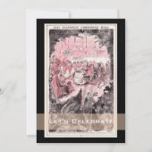 Weihnachtslied Vintag Weihnachtsfest Party Einladung (Vorderseite)