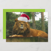 Weihnachtslied Weihnachtsmannmütze Einladung (Vorne/Hinten)