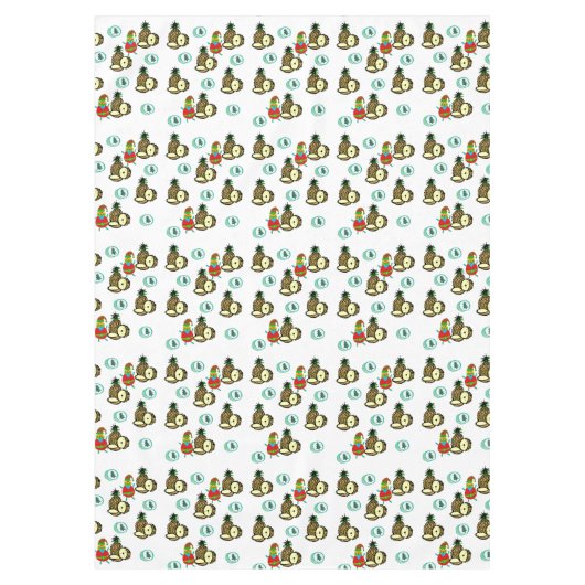 Weihnachtslieder, Ananas-Bäume Tischdecke (Vorderseite)