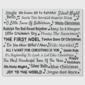 Weihnachtslieder auf Birke Geschenkpapier (Flach)