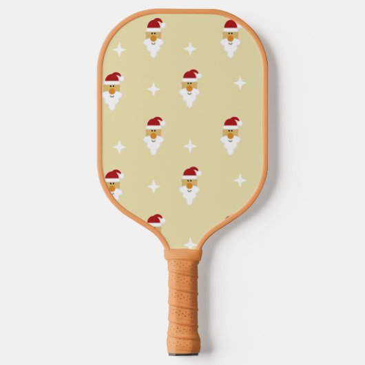 Weihnachtslieder auf Braun Pickleball Schläger (Vorderseite)