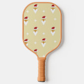 Weihnachtslieder auf Braun Pickleball Schläger (Rückseite)