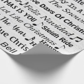 Weihnachtslieder auf dem Holzumschlagpapier Geschenkpapier (Ecke)