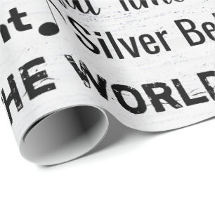 Weihnachtslieder auf dem Holzumschlagpapier Geschenkpapier