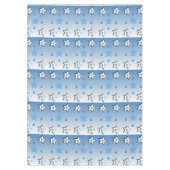 Weihnachtslieder, blaue Sterne Tischdecke (Vorderseite)