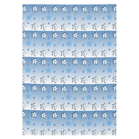 Weihnachtslieder, blaue Sterne Tischdecke (Vorderseite)