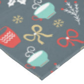 Weihnachtslieder, Bogen und Mistleton Tischdecke (Schrägansicht)