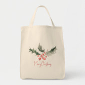 Weihnachtslieder Botanische Rote Tragetaschen (Vorne)
