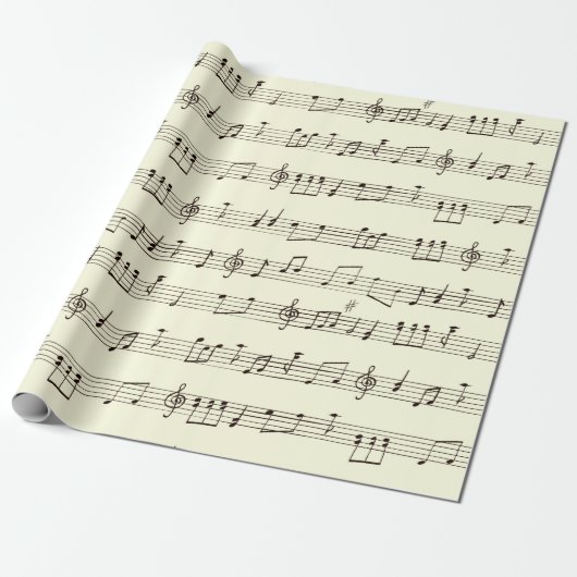 Weihnachtslieder Carols Musical Score Notes Geschenkpapier (Ungerollt)