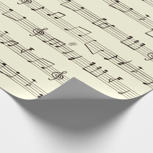 Weihnachtslieder Carols Musical Score Notes Geschenkpapier (Ecke)