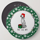 Weihnachtslieder Dalmatiner Hund (schwarz 1) Niedl Button (Vorne & Hinten)