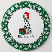 Weihnachtslieder Dalmatiner Hund (schwarz 1) Niedl Button (Vorderseite)