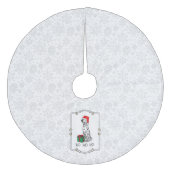 Weihnachtslieder Dalmatiner Hund (schwarz 1) Niedl Fleece Weihnachtsbaumdecke (Vorderseite)