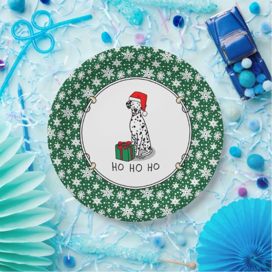 Weihnachtslieder Dalmatiner Hund (schwarz 1) Niedl Pappteller (Party)