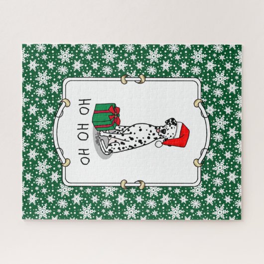 Weihnachtslieder Dalmatiner Hund (schwarz 1) Niedl Puzzle (Horizontal)