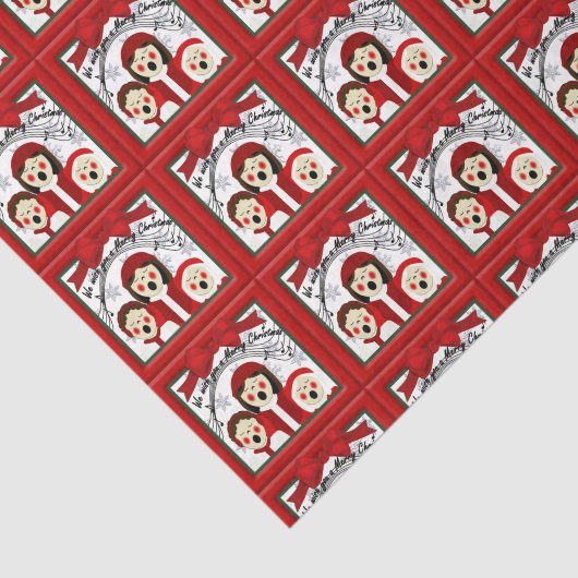 Weihnachtslieder Dekoupage Set Tissue Paper Seidenpapier (Ausschnitt)