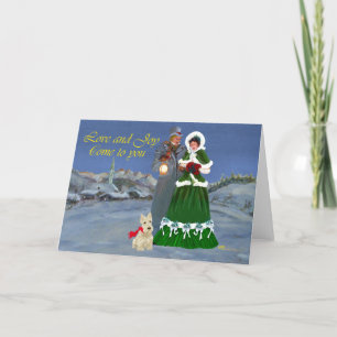 Weihnachtslieder der Scottish Terriers Feiertagskarte