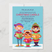 Weihnachtslieder - Einladung (Vorderseite)