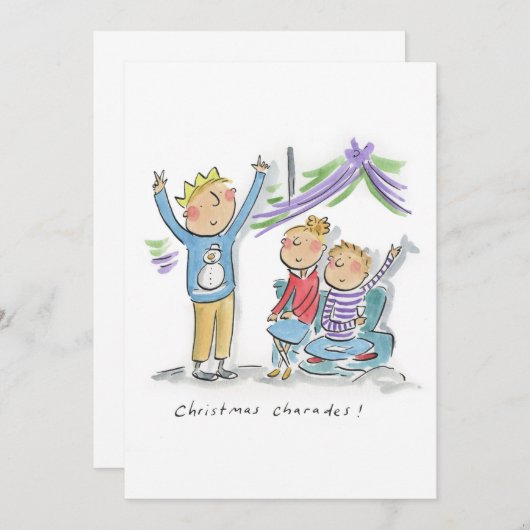 Weihnachtslieder Einladung (Vorne/Hinten)