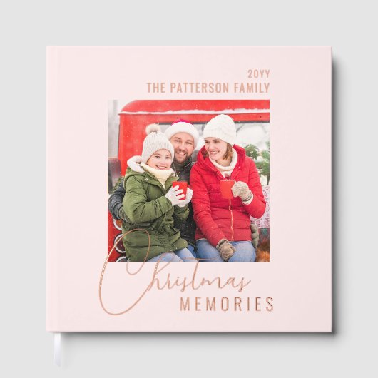 Weihnachtslieder Erinnerungen Foto Personalisiert Gästebuch (Vorderseite)