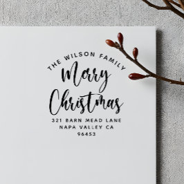 Weihnachtslieder Familienname und Rücksendeadresse Gummistempel