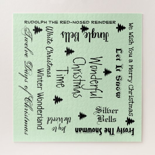 Weihnachtslieder Feiertag Schwieriges Puzzle (Horizontal)