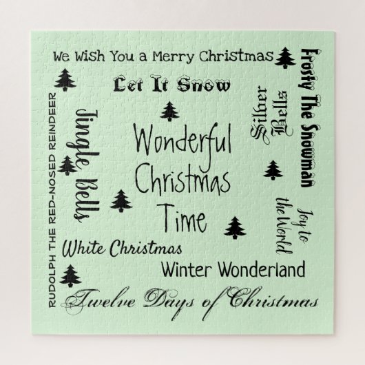 Weihnachtslieder Feiertag Schwieriges Puzzle (Vertikal)