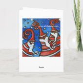 Weihnachtslieder Feiertagskarte (Rückseite)