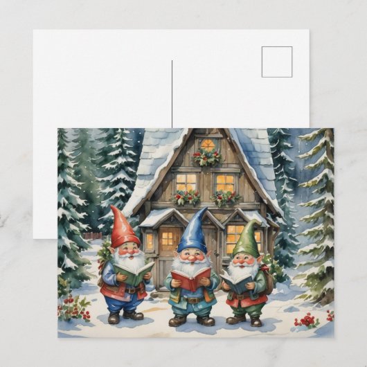 Weihnachtslieder Feiertagspostkarte (Vorne/Hinten)