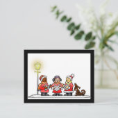 Weihnachtslieder Feiertagspostkarte (Stehend Vorderseite)