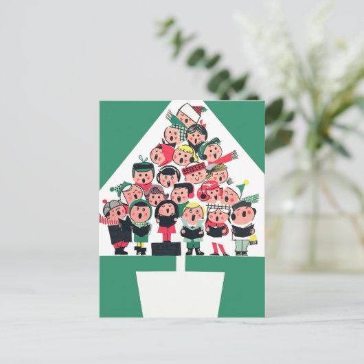 Weihnachtslieder Feiertagspostkarte (Stehend Vorderseite)