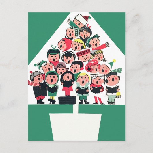 Weihnachtslieder Feiertagspostkarte (Vorderseite)