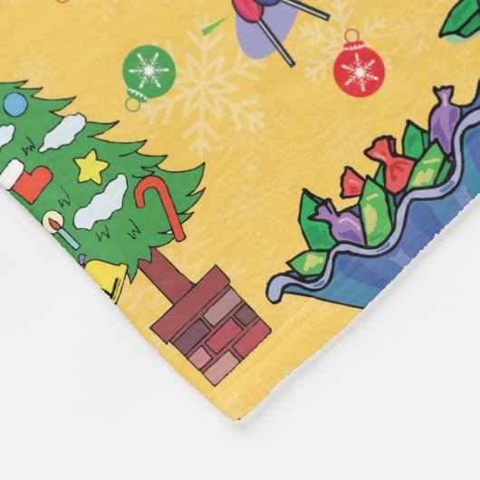 Weihnachtslieder Fleecedecke (Ecke)