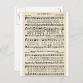 Weihnachtslieder: Freude für die Welt Feiertagspostkarte (Vorne/Hinten)