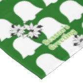 Weihnachtslieder, Frohe Festtage WhiteBells Tischdecke (Schrägansicht)