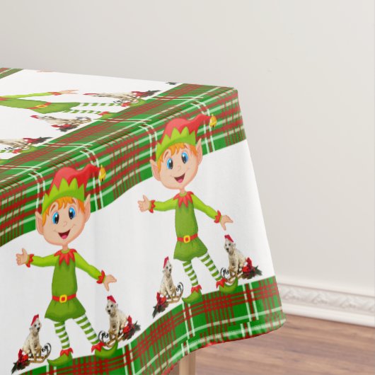 Weihnachtslieder, Frohe Weihnachten, Elf Tischdecke (Beispiel)