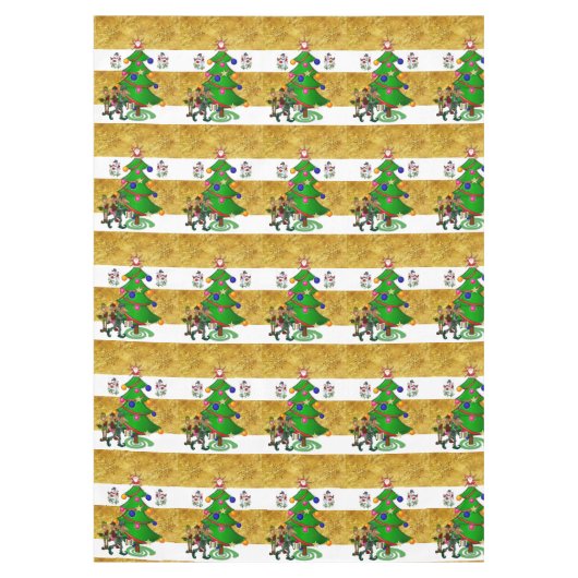 Weihnachtslieder, Frohe Weihnachten, Schneemann El Tischdecke (Vorderseite)