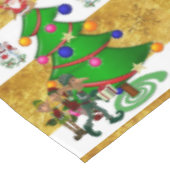 Weihnachtslieder, Frohe Weihnachten, Schneemann El Tischdecke (Schrägansicht)