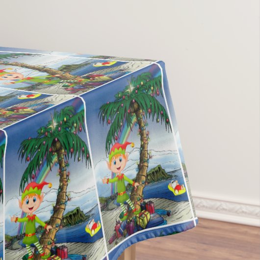 Weihnachtslieder, Frohe Weihnachten, Strand Santa Tischdecke (Beispiel)